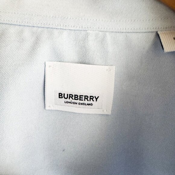 Burberry Light Blue Icon Stripe Poplin Shirt Men's Large - Picture 5 of 9